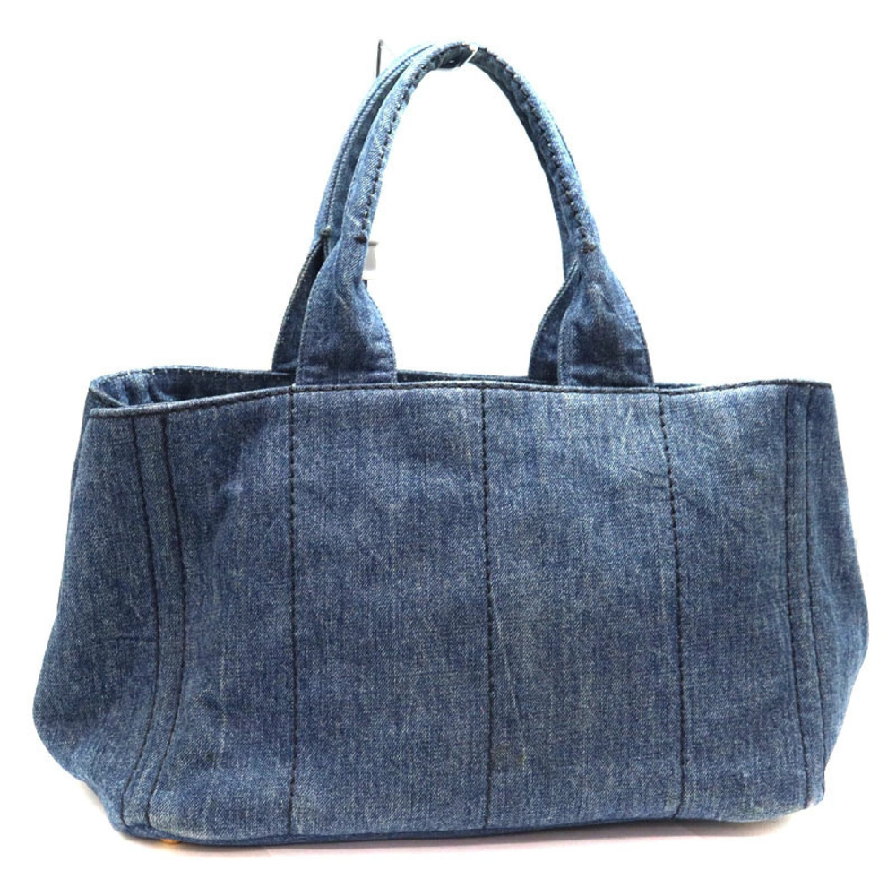Prada Denim Bag Blue Canapa Tote